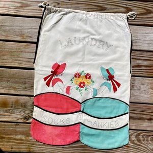 Vintage 1940’s laundry bag - perfect to display in your laundry room!